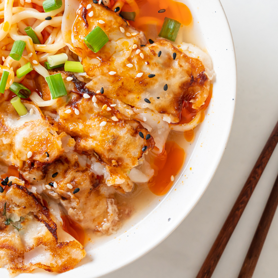 High-Iron Dumpling Ramen