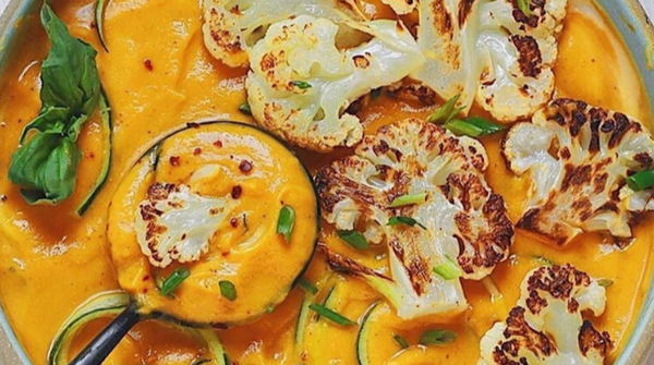 Lucky Iron Fish, Iron Deficiency, Iron-Enriched Roasted Cauliflower & Curry Soup