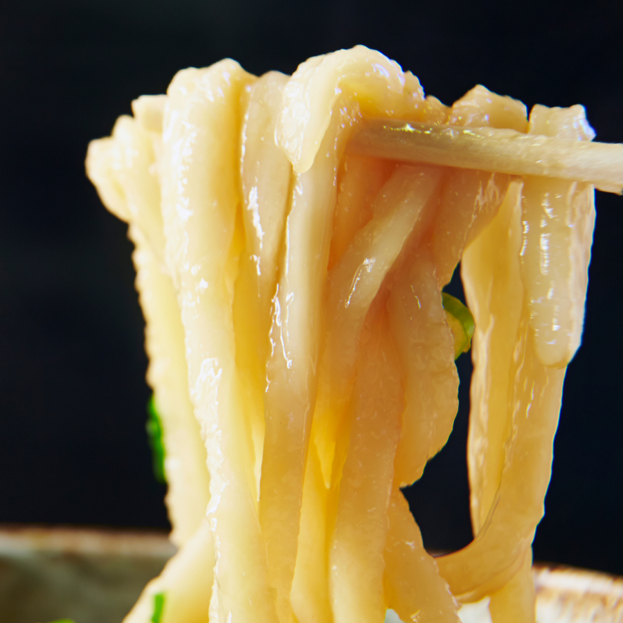 Kimchi Udon with Scallions