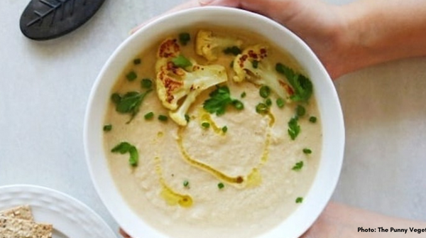 Iron-Enriched Roasted CauLEAFlower Soup