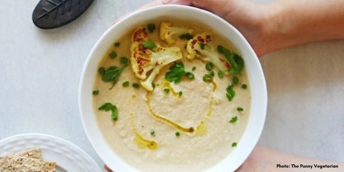 Iron-Enriched Roasted CauLEAFlower Soup
