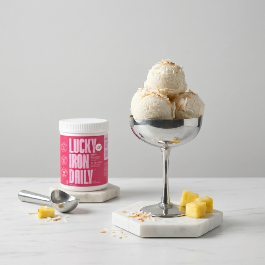 Iron-Boosted Piña Colada Nice Cream