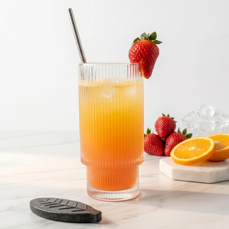 Iron Packed Passion Sunrise Mocktail