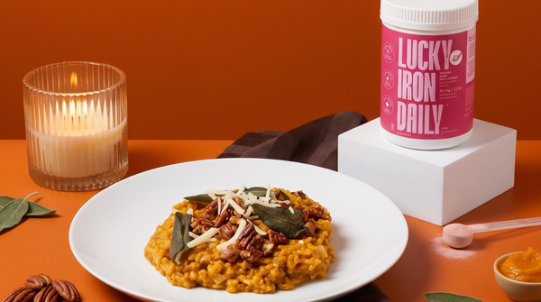 Healthy Vegan Pumpkin Risotto Packed with Iron
