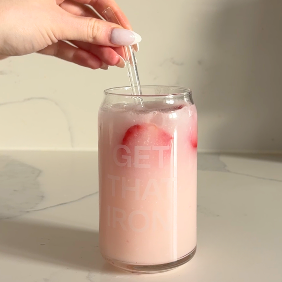 Strawberry Milk with an Iron Boost