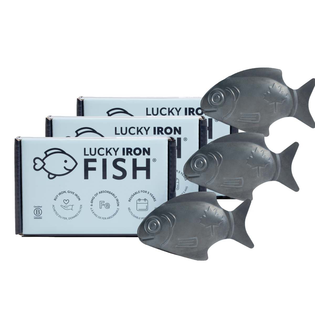 3-Pack Lucky Iron Fish