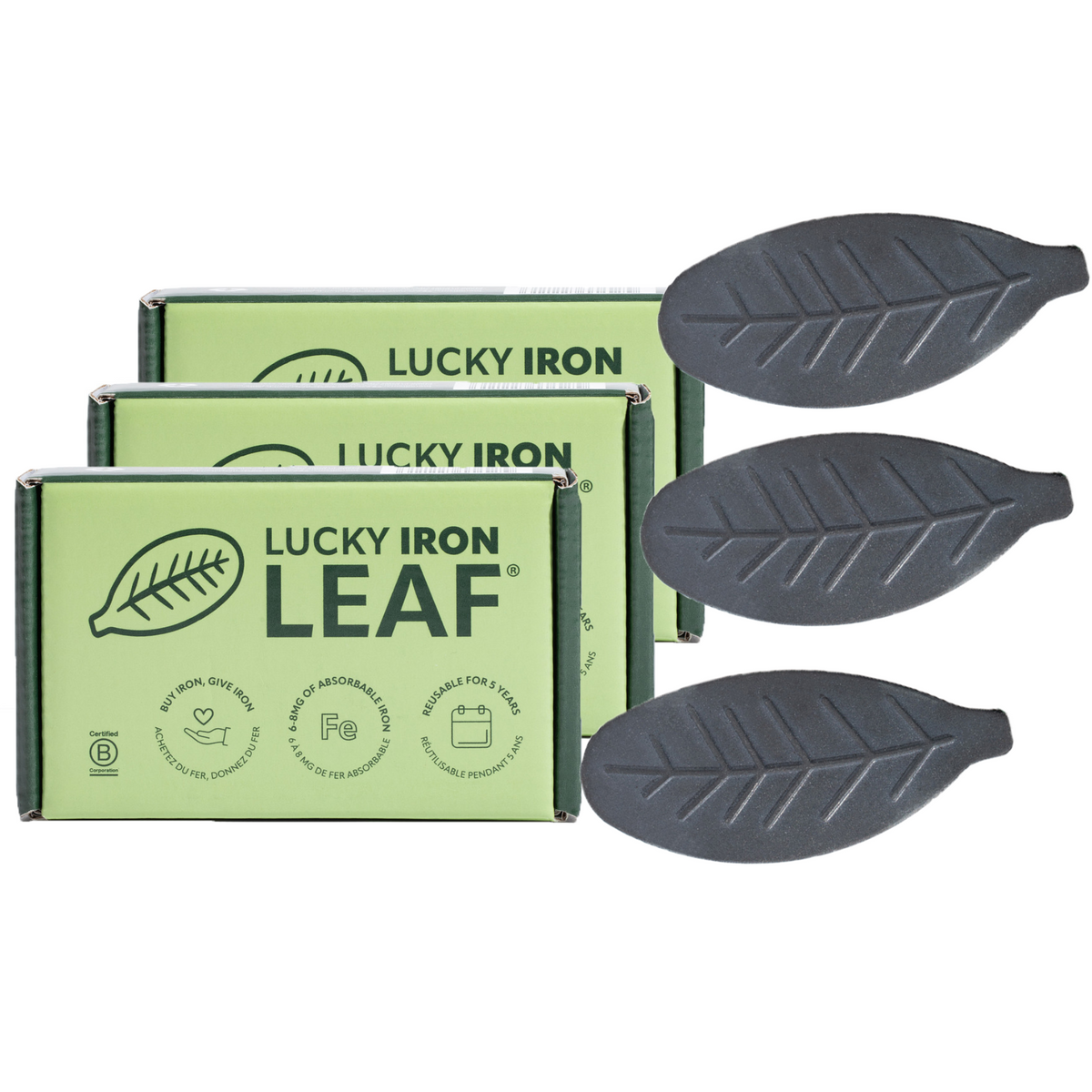 3-Pack Lucky Iron Leaf